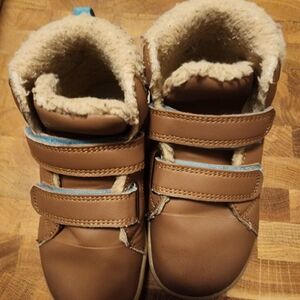 Kids Brown Faux-Fur Lined Winter Boots